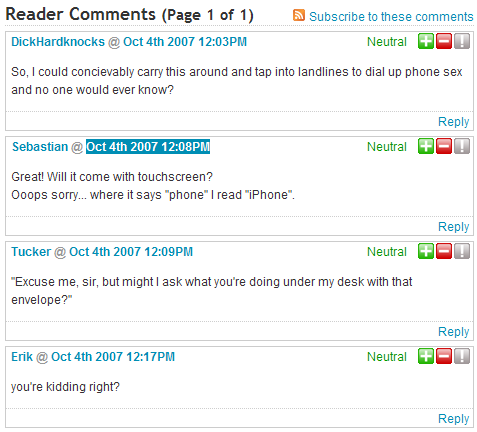 Engadget sample comments